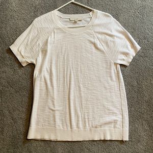 Loft 100% Cotton White Sweater Top